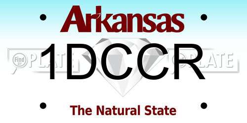 1DCCR Arkansas License Plate