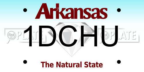 1DCHU Arkansas License Plate
