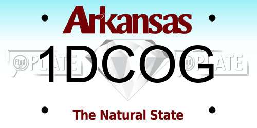 1DCOG Arkansas License Plate