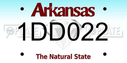 1DD022 Arkansas License Plate