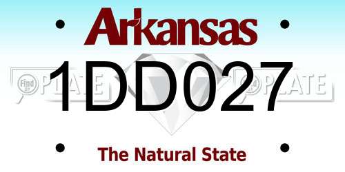 1DD027 Arkansas License Plate