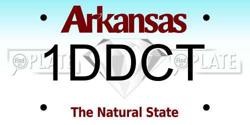 1DDCT Arkansas License Plate