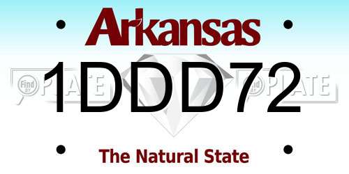 1DDD72 Arkansas License Plate