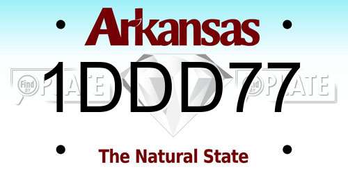 1DDD77 Arkansas License Plate