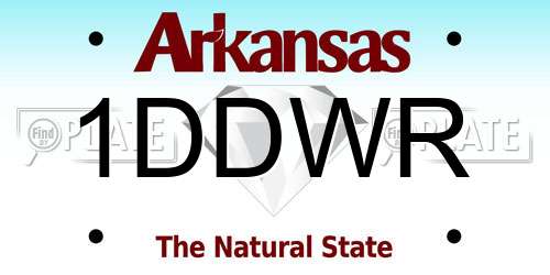 1DDWR Arkansas License Plate