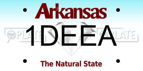1DEEA Arkansas License Plate