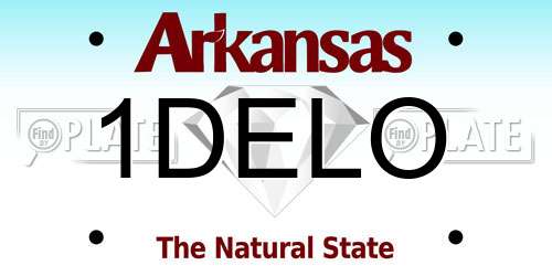 1DELO Arkansas License Plate