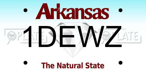1DEWZ Arkansas License Plate