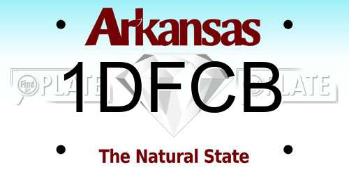 1DFCB Arkansas License Plate
