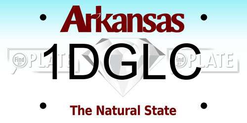 1DGLC Arkansas License Plate