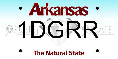 1DGRR Arkansas License Plate