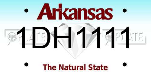 1DH1111 Arkansas License Plate