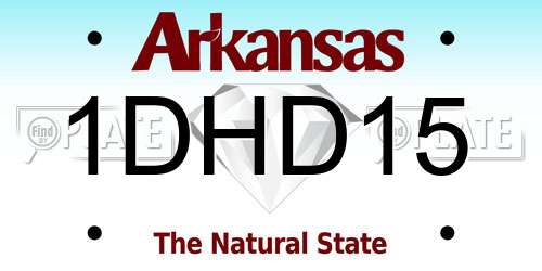 1DHD15 Arkansas License Plate