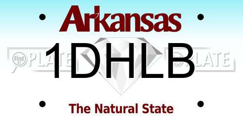1DHLB Arkansas License Plate