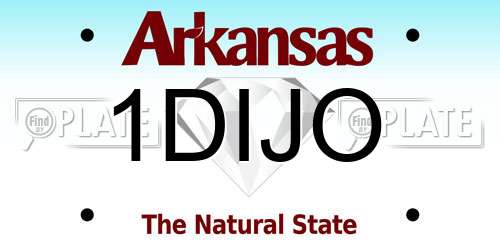 1DIJO Arkansas License Plate