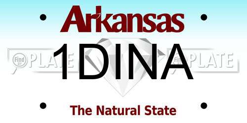 1DINA Arkansas License Plate