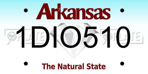 1DIO510 Arkansas License Plate