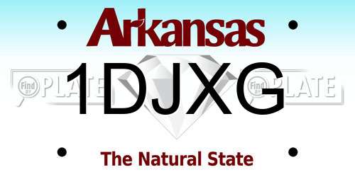 1DJXG Arkansas License Plate