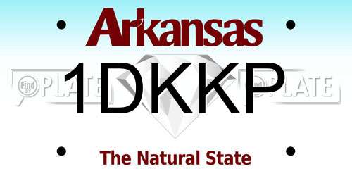 1DKKP Arkansas License Plate