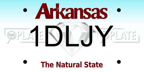 1DLJY Arkansas License Plate