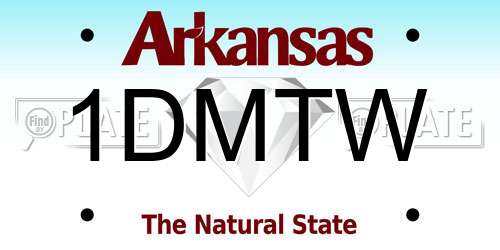 1DMTW Arkansas License Plate