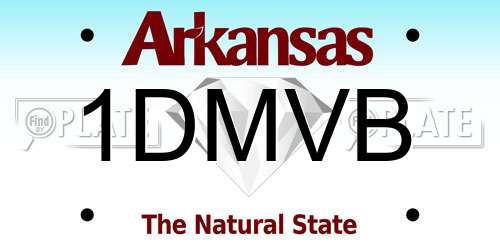 1DMVB Arkansas License Plate
