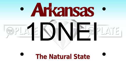 1DNEI Arkansas License Plate