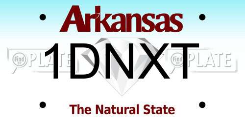 1DNXT Arkansas License Plate