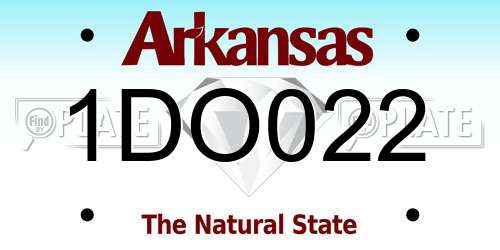 1DO022 Arkansas License Plate