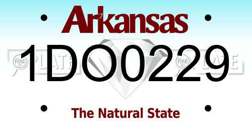 1DO0229 Arkansas License Plate