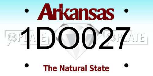 1DO027 Arkansas License Plate