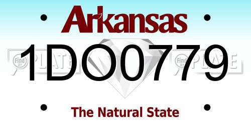 1DO0779 Arkansas License Plate