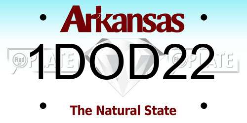 1DOD22 Arkansas License Plate