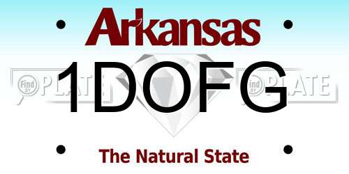 1DOFG Arkansas License Plate