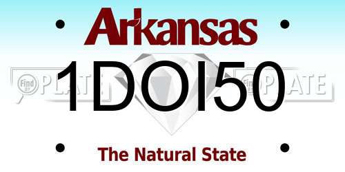 1DOI50 Arkansas License Plate