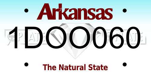 1DOO060 Arkansas License Plate