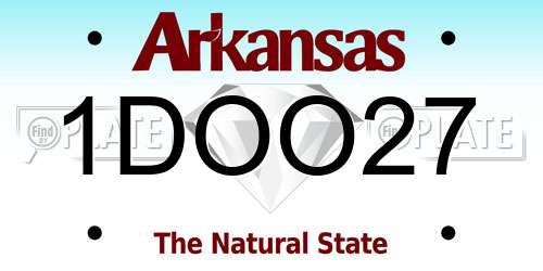 1DOO27 Arkansas License Plate