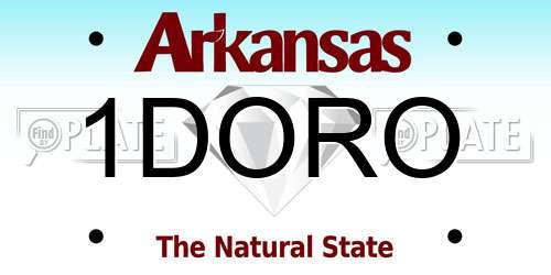 1DORO Arkansas License Plate