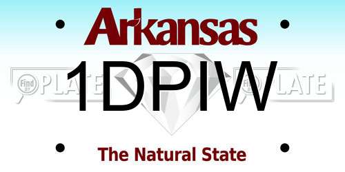 1DPIW Arkansas License Plate