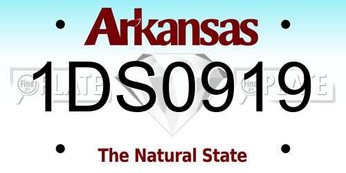 1DS0919 Arkansas License Plate