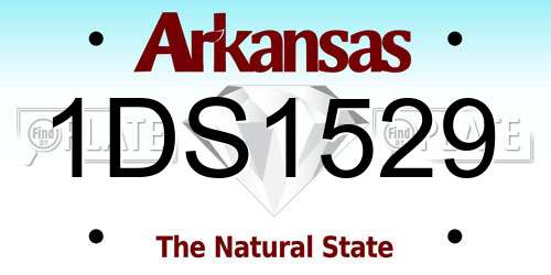 1DS1529 Arkansas License Plate