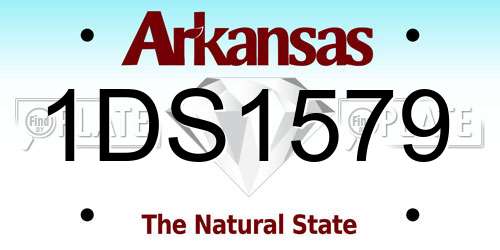 1DS1579 Arkansas License Plate