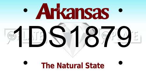 1DS1879 Arkansas License Plate