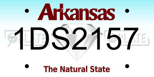 1DS2157 Arkansas License Plate