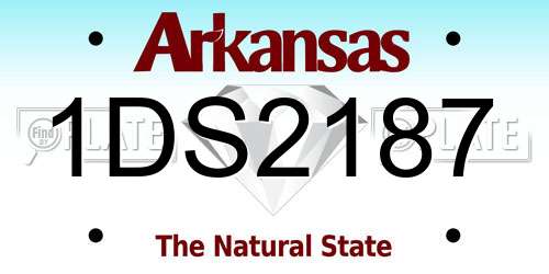 1DS2187 Arkansas License Plate