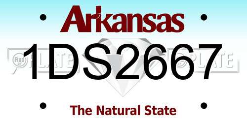 1DS2667 Arkansas License Plate