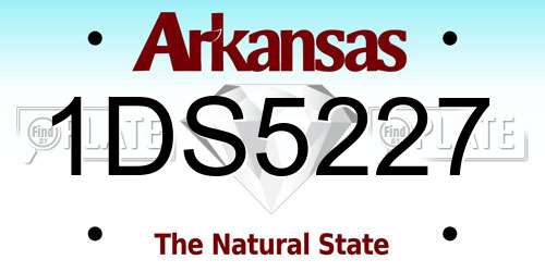1DS5227 Arkansas License Plate