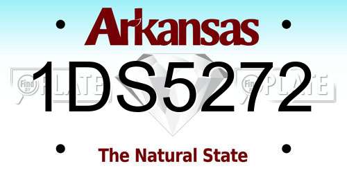 1DS5272 Arkansas License Plate