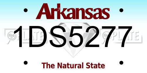1DS5277 Arkansas License Plate