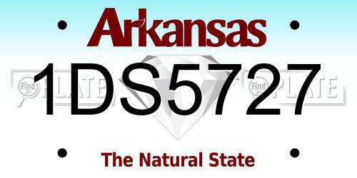 1DS5727 Arkansas License Plate